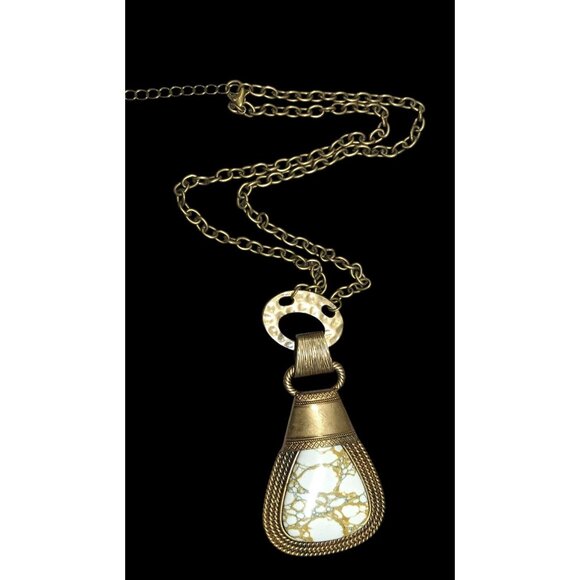 Paparazzi Rodeo Royale Brass And Stone Pendant Necklace - Picture 1 of 7